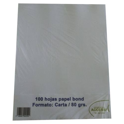 Hojas Bond Continental Carta 100H - 80 g