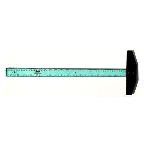 Regla T Baco plástica celeste transparente - 50 cm