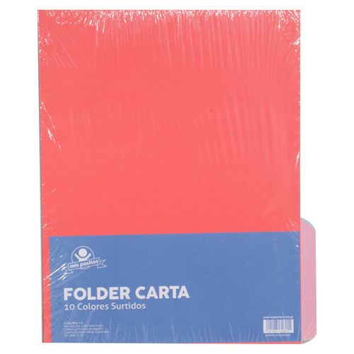 Folder Mis Pasitos tamaño carta colores surtidos - 10 Uds