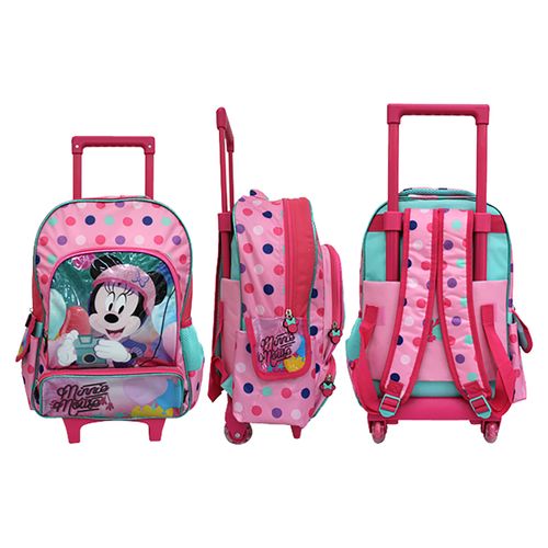 Mochila Escolar Minnie Mouse Ruedas 13P