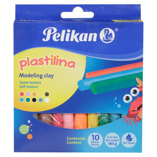 Plastilina Pelikan de colores  - 10 Uds
