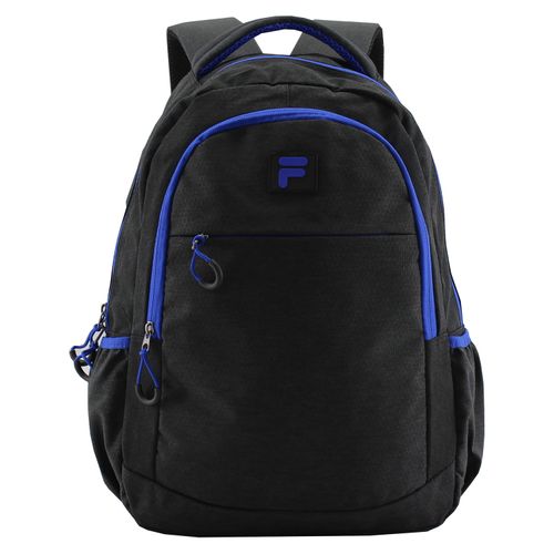 Mochila  Fila Malla Lateral Gris Con Azul