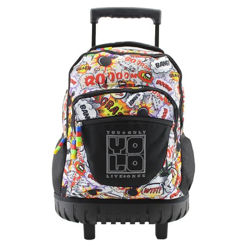 Mochila Yolo Con Ruedas Blanco