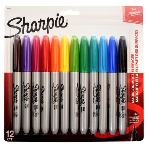 Marcador Sharpie Fine Basicos - 12 Unidades