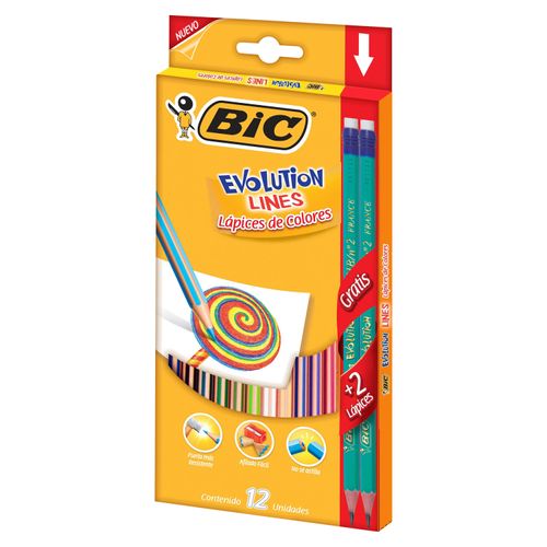 Lapices De Colores Evolution12 Unidad