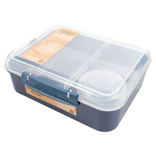 Bento Sistema Box Con Recipiente Pequeno 1.65L