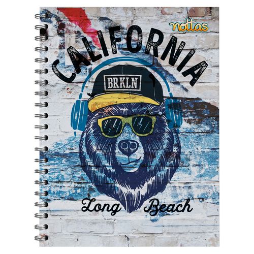 Cuaderno Espiral 100 Hojas Rayado Diseño - 8 Mas