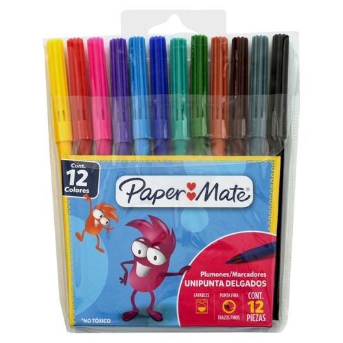 Set Marcadores Finos Paper Mate 12