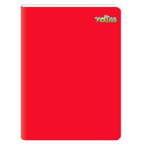Cuaderno Grapado 80 Hojas Cuadros Solidos - Rojo