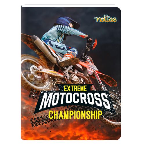 Cuaderno Grapado 80 Hojas Rayado Diseños - Motocross