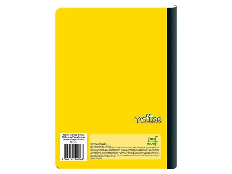 Cuaderno-Cosido-Peque-o-100H-Rayado-Solidos-Amarillo-2-47190