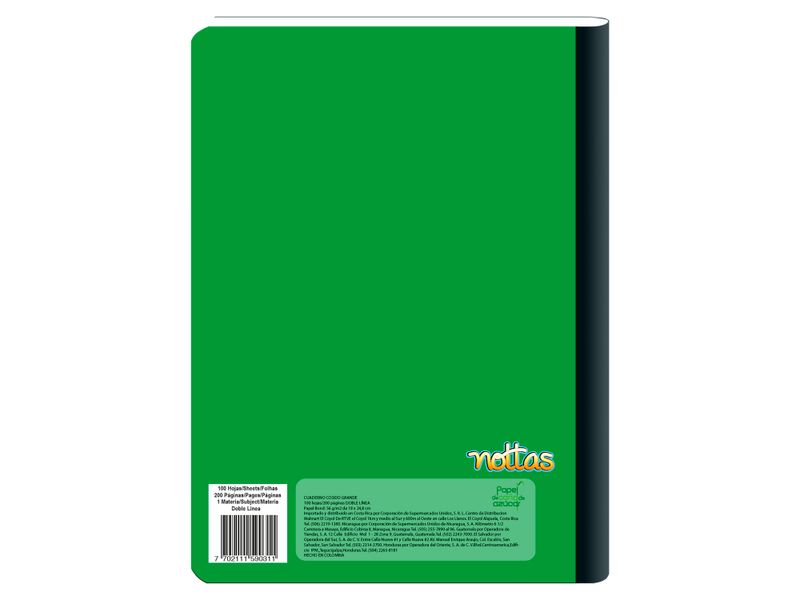 Cuaderno-Cosido-Grande-100H-D-Linea-Solidos-Verde-2-47149