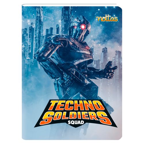 Cuaderno Grapado 80 Hojas Rayado Diseños - Robot