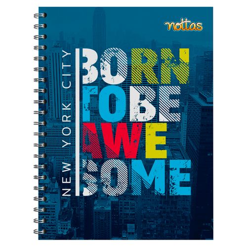Cuaderno Espiral 100 Hojas Rayado Diseño - 6 Mas