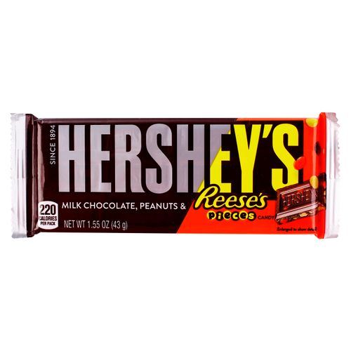 Hersheys Barra Reeses Pieces 43 Gr