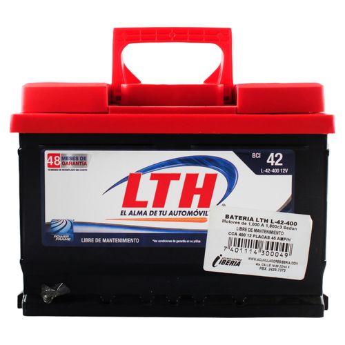 Batería para auto LTH l 42 400 12 placas