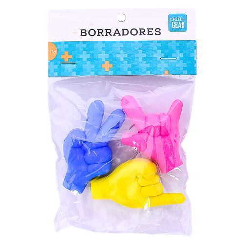 Borradores Pen + Gear con forma de mano - 3 Pzas