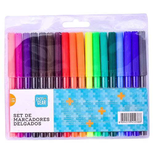 Marcadores Pen + Gear de colores surtidos - 18 Uds