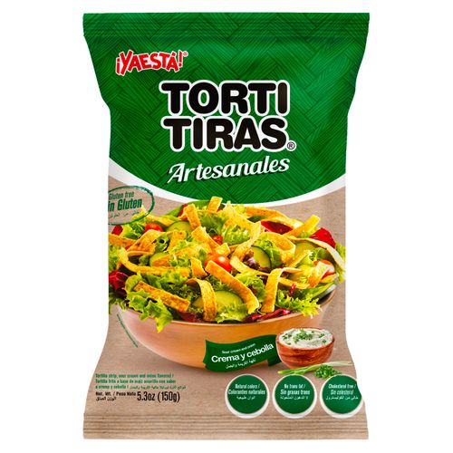 Tortitiras sabor crema cebolla 150 gr