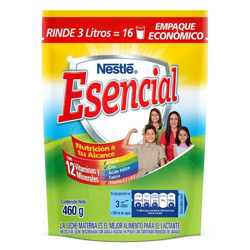NESTLÉ ESENCIAL Leche en Polvo Bolsa 460g