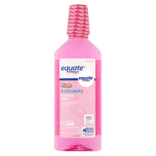 Enjuague Bucal Mouthwash Kids Marca Equate Sabor Bubble Gum -532Ml