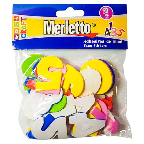 Figuras Foamy Adhesivo Merletto Números