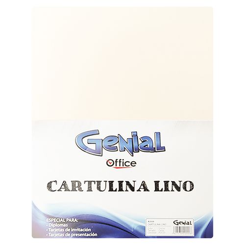 Cartulina Genial Lino Marfil Acosmart Carta -  Paquete 20 Unidades