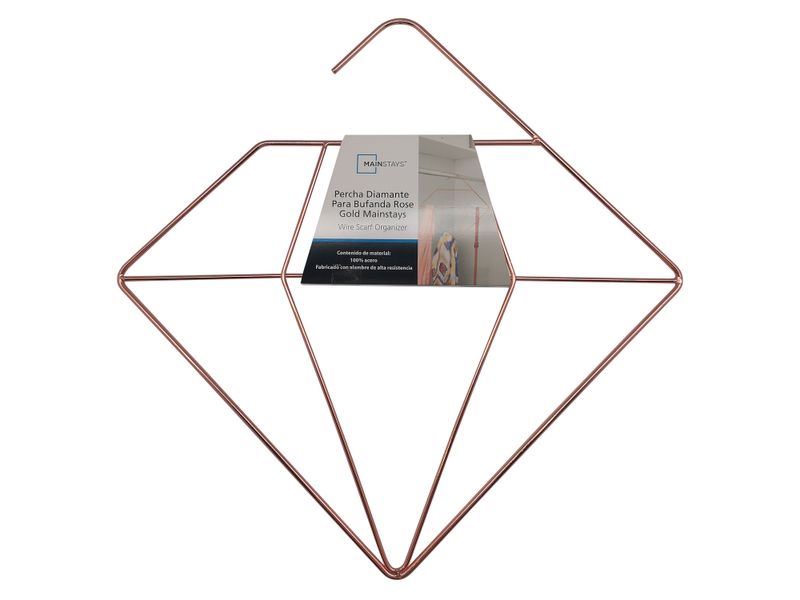 Percha-Mainstays-Diamante-Para-Bufanda-Rose-Gold-6-48059