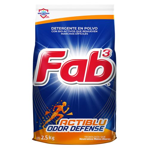 Detergente Polvo Fab3 Actiblu - 2.5Kg