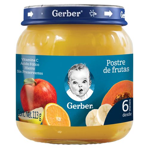 GERBER® Colado Postre de Fruta Alimento Infantil Frasco 113g