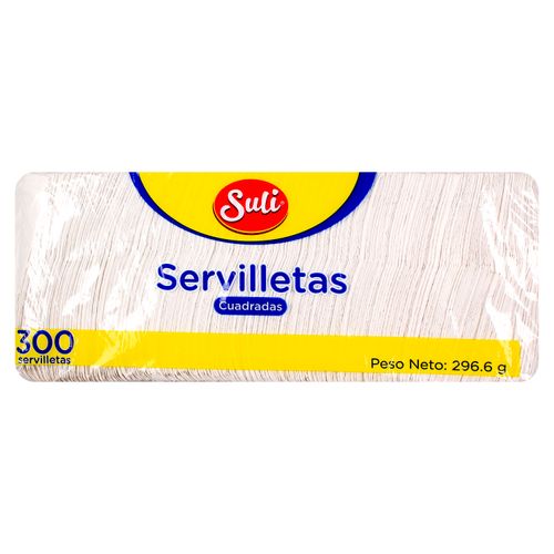 Servilletas De Papel Desechables Para Mesa Cuadrada Marca Suli - 300 Unidades