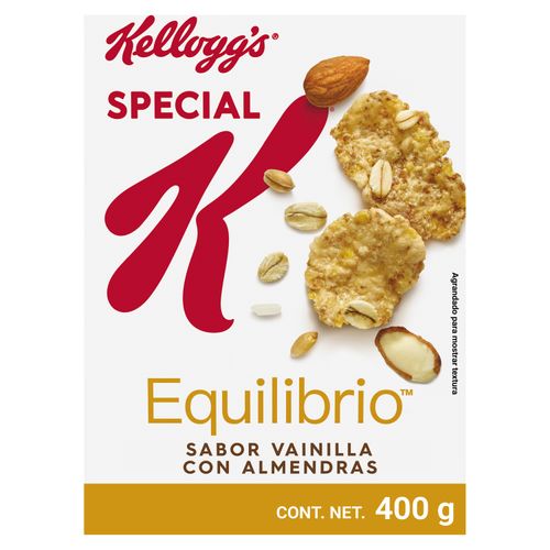 Cereal  Kellogg's® Special K® Equilibrio™ Sabor Vainilla con Almendras - Cereal de Trigro, Maíz, Arroz, Avena y Salvado de Trigro con Almendras - 1 Ca