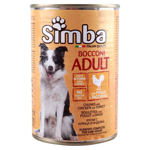Alimento Humedo Simba Perro Adulto Pollo y Pavo - 415 g