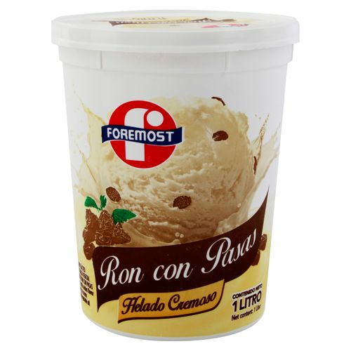 Helado Foremost Ron Pasas - 1000 g