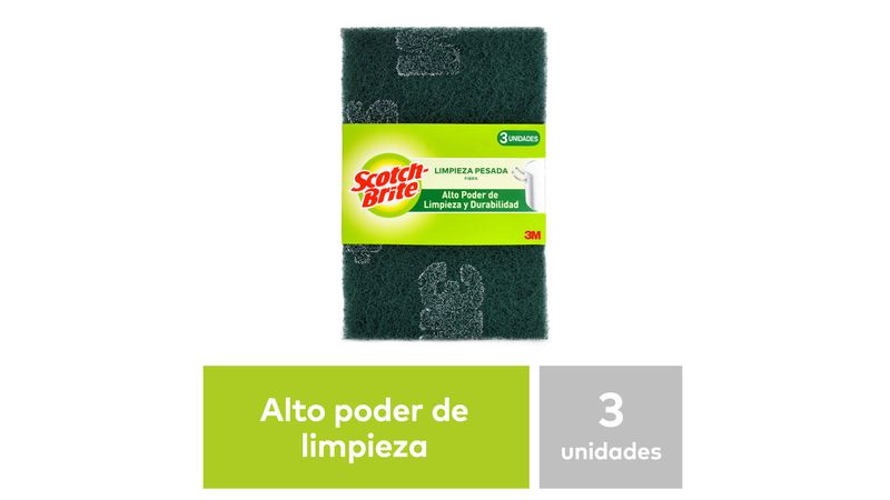 Greener Clean - Esponja de limpieza pesada, 2 7/10 x .75 x 4 3/5, marrón,  paquete de 3 : : Hogar y cocina