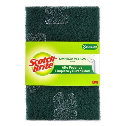 Esponja Limpieza Pesada Cuadrada Scotch-Brite X 3 Und