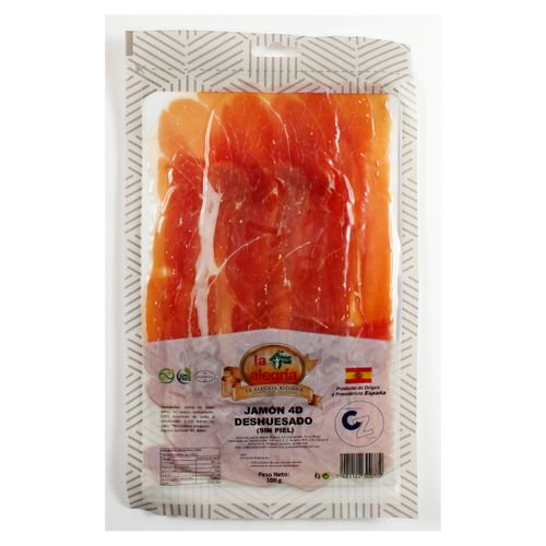 Jamón Deshuesado La Alegria, 4D Sin Piel -100g