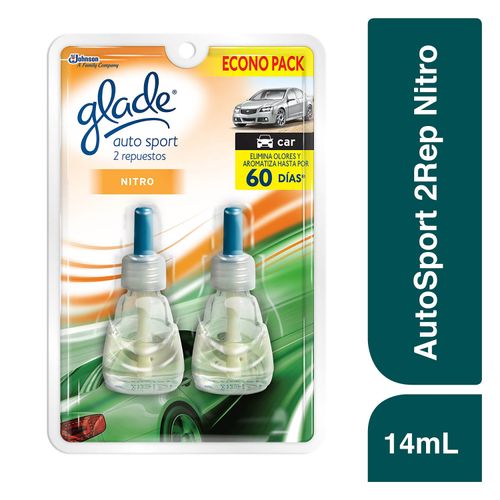 Auto Sport Glade Nitro Repuesto x2 - 14ml