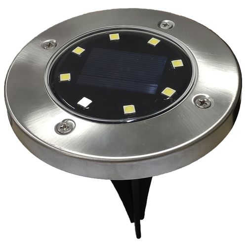 Set  2 Luz Solar Para Piso  8 Led Por Cubierta De Luz