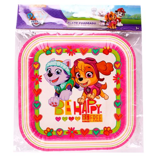 Plato Pastel Paw Patrol Niño 7Plg  - 6 Unidades