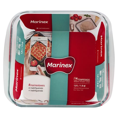 Refractario Marimex Mediano Cuadrado 24.8cmX22.2cm - 1.8Lt