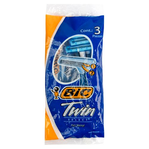 Rasuradora Bic Twin Normal Bolsa -3 unidades