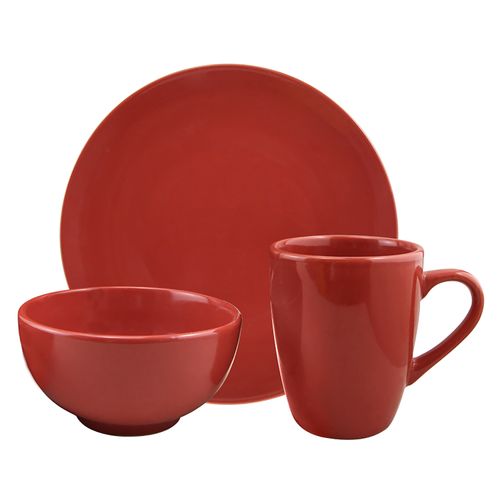 Vajilla Mainstays Roja - 12 piezas