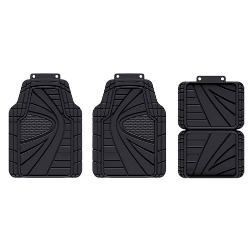 Set De Alfombra Auto Drive De Hule Negro