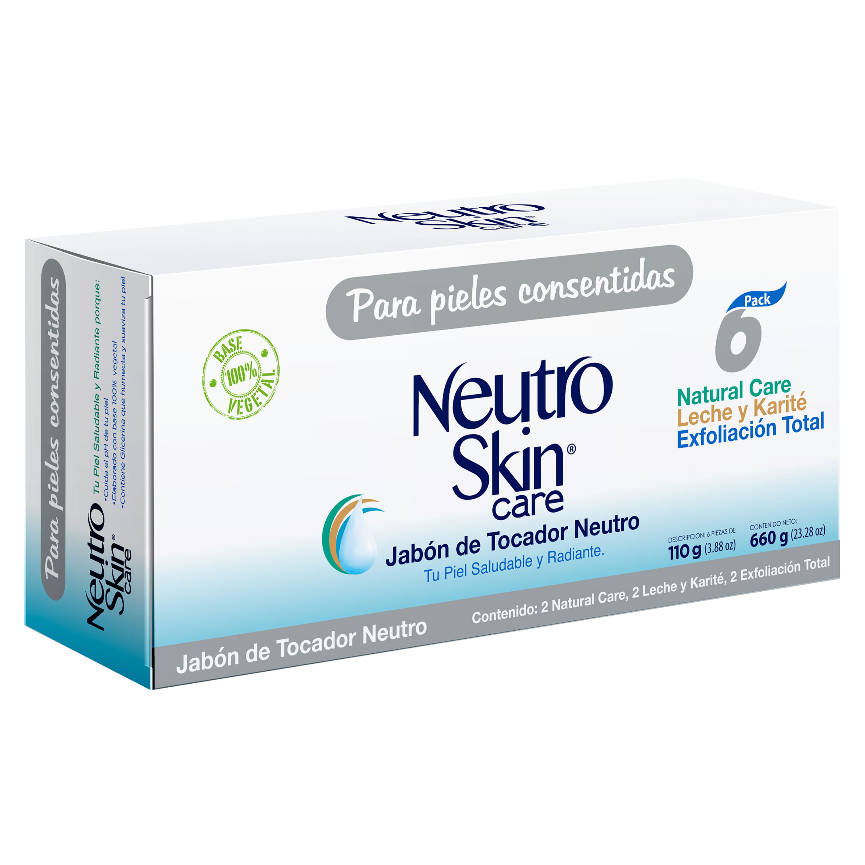 Comprar 6 Pack Jabón Neutro Skin Surtido para Pieles Consentidas - 660gr, Walmart Guatemala - Maxi Despensa