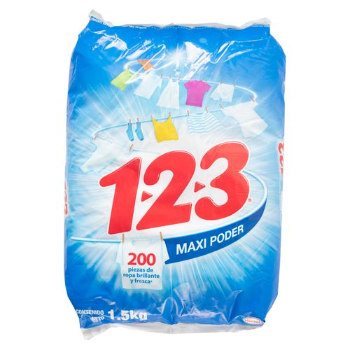 Detergente 123 Fresca Blancura - 1500gr