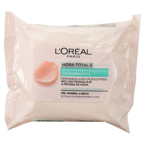 Toalla Desmaquilladora Loreal Equilibrantes - 25 Unidades