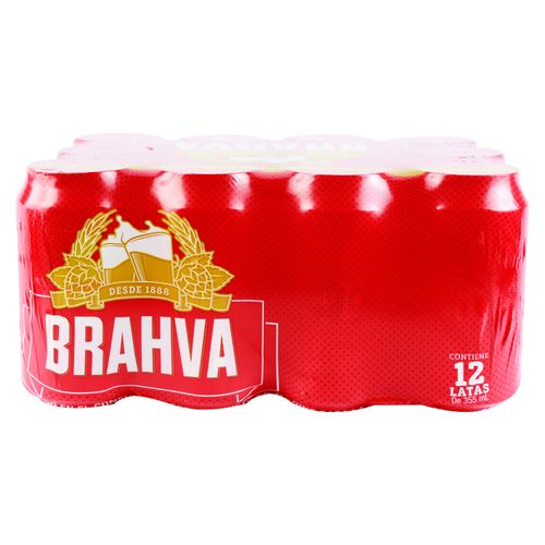 12 Pack Cerveza Brahva Lata - 4260ml