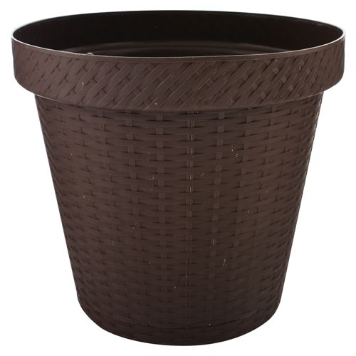 Maceta Guateplast Redonda Rattan Cocoa No.2