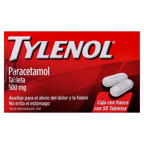 Pastillas Tylenol Para Dolor Y Fiebre Extra Fuerte- 50 Capsulas
